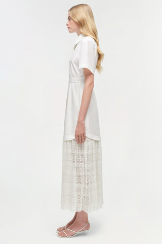 Jenner Lace Midi Shirt Dress