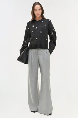 Coraline Embellished Knit Crewneck