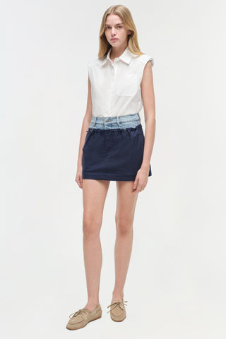 Hampton Denim Combo Mini Skirt