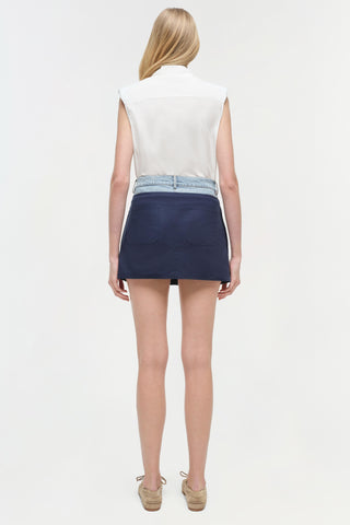 Hampton Denim Combo Mini Skirt