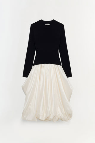 Kenlie Taffeta Knit Midi Dress