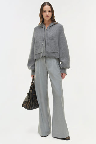 Dakota Wool Cropped Hoodie