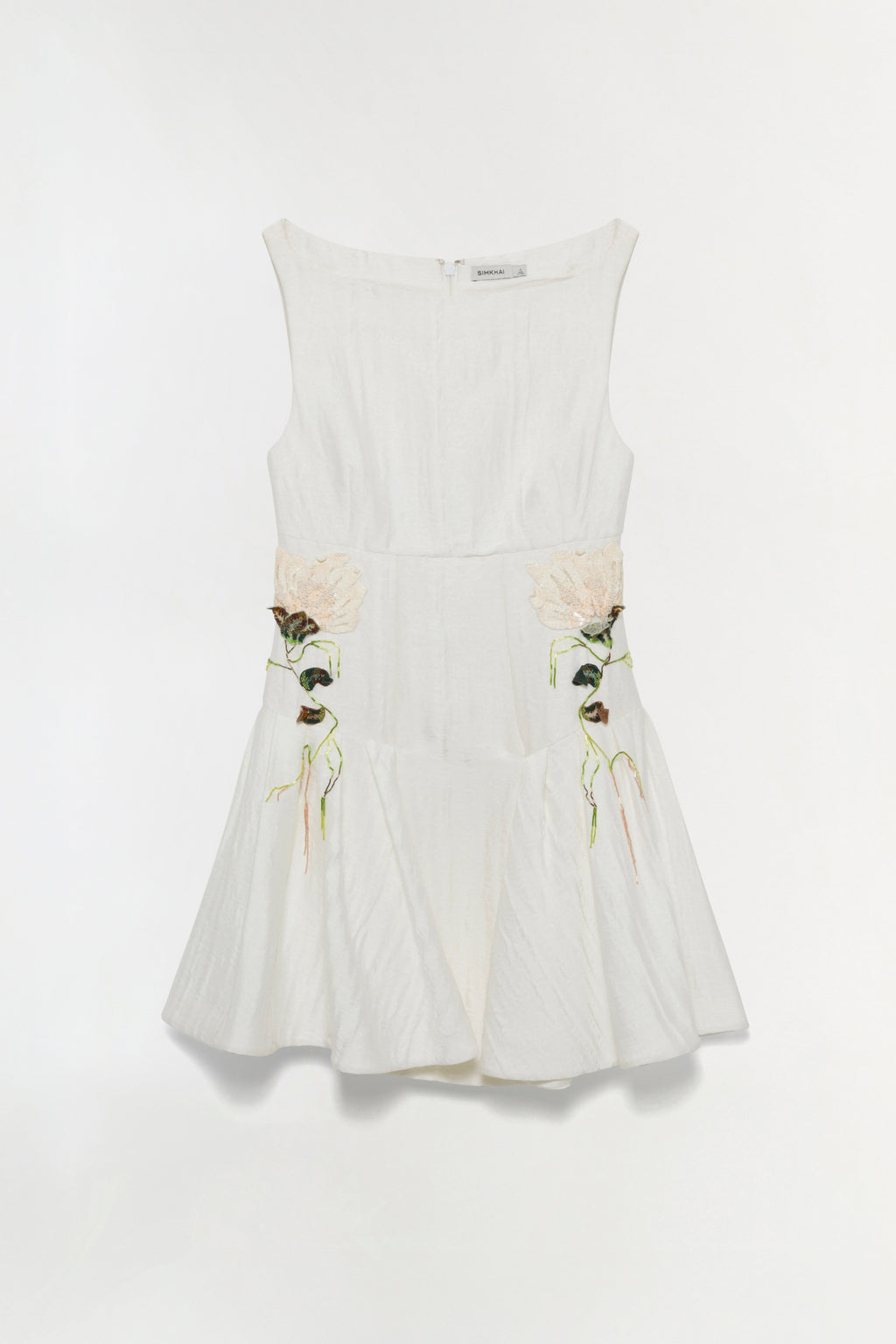 SIMKHAI Women's Calilly Floral Jacquard Mini Dress in White, Size 6
