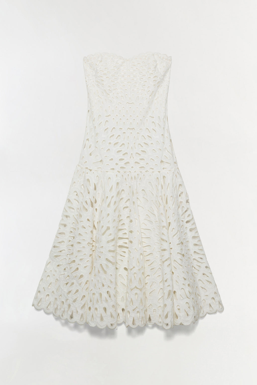aijek lace dress SIMKHAI Women's Florence Midi - White Tilly Dress | Bridal Color:Light Grey PRE SPRING 2026 WOMENS occasion:Smart-Casual