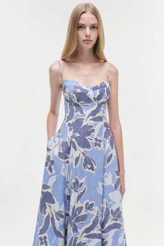 Analise Linen Midi Dress