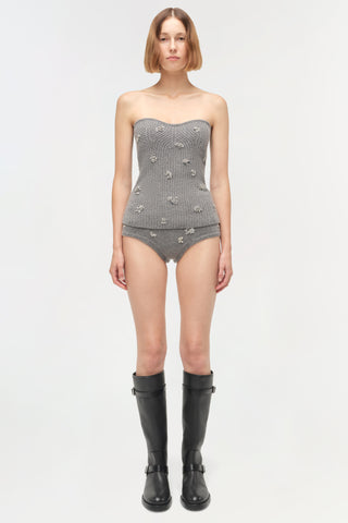 Waverlie Embellished Knit Tube Top