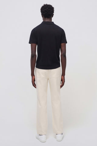 Black Barron Short Sleeve Polo - SIMKHAI