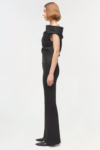 Vivia Taffeta Draped Top