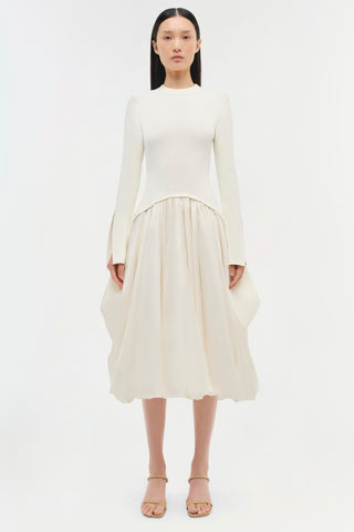 Kenlie Taffeta Knit Midi Dress