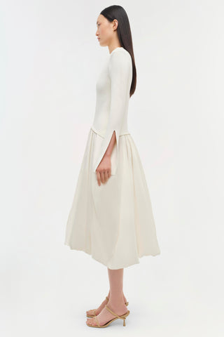 Kenlie Taffeta Knit Midi Dress