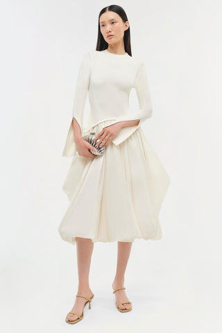 Kenlie Taffeta Knit Midi Dress
