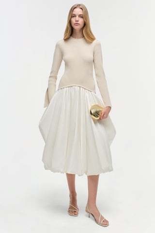 Kenlie Taffeta Knit Midi Dress
