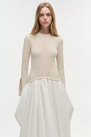 Kenlie Taffeta Knit Midi Dress