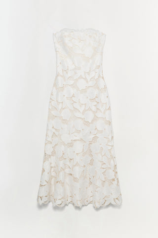 Valletta Strapless Embroidered Dress