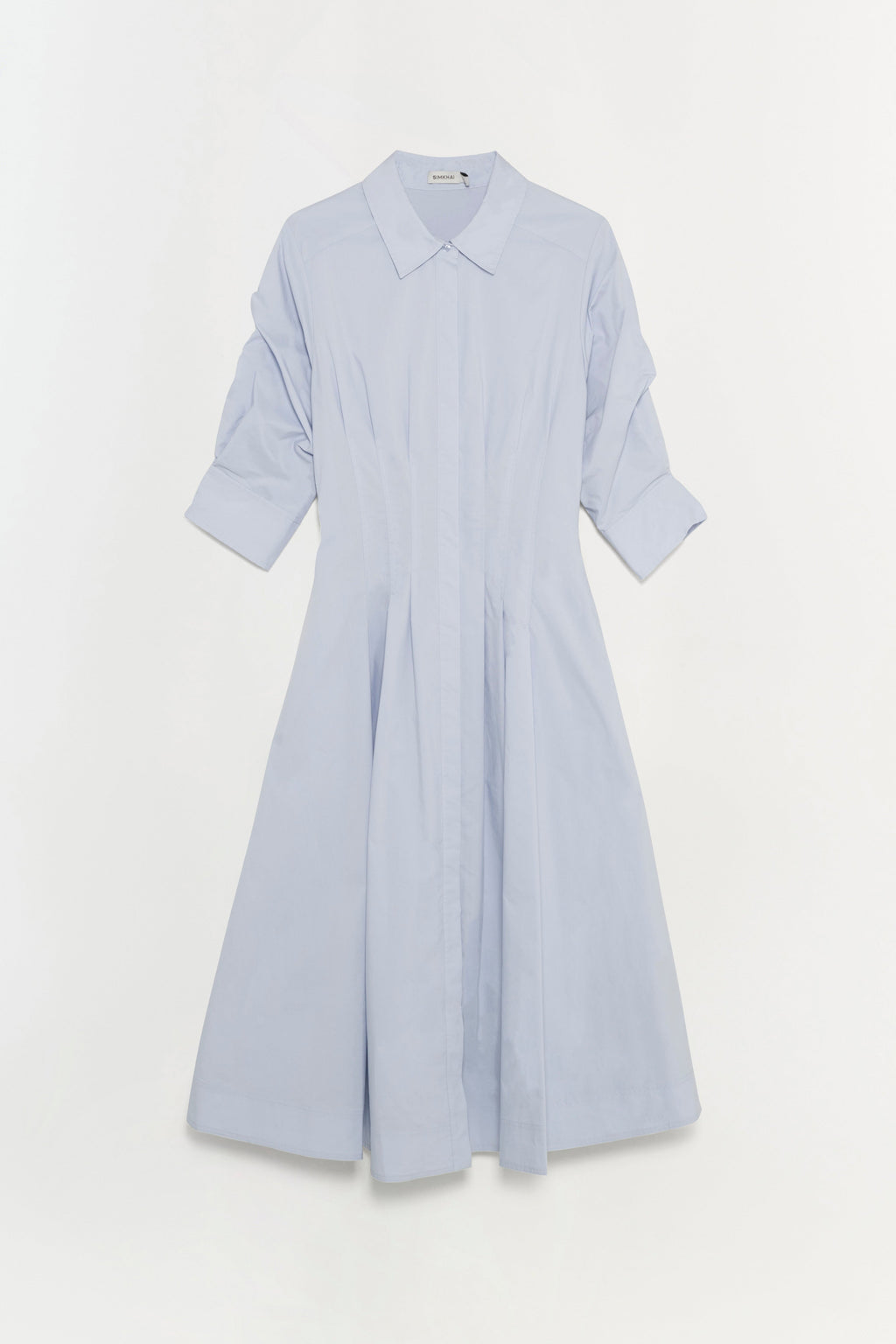 Jazz Pintuck Midi Dress - Periwinkle Blue Sky
