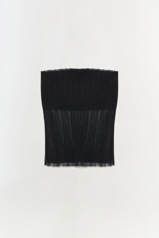 Emberly Strapless Plisse Top
