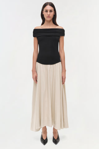Adaline Knit Linen Midi Dress