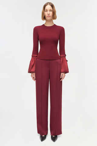 Agata Taffeta Knit Top