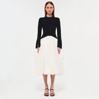 Kenlie Taffeta Knit Midi Dress