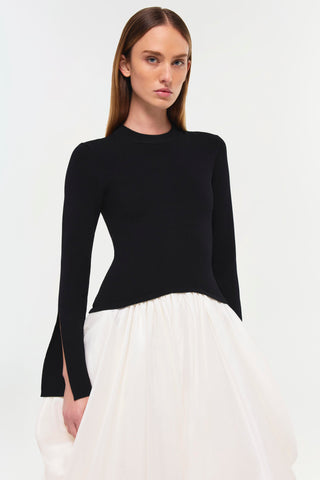 Kenlie Taffeta Knit Midi Dress