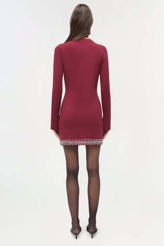 Farley Embellished Knit Mini Dress