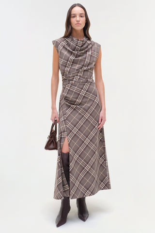 Burke Draped Midi Dress