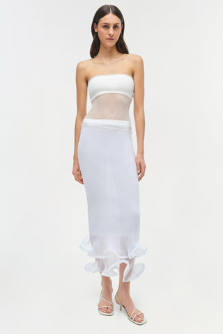 Emberly Strapless Plisse Top