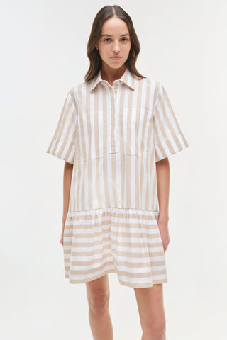Cris Cotton Mini Shirt Dress