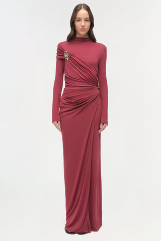 Izadora Embellished Jersey Midi Dress