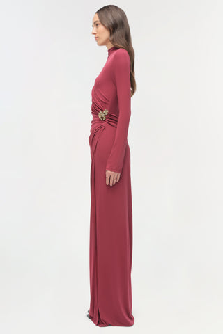 Izadora Embellished Jersey Midi Dress