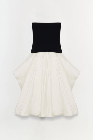 Izzy Strapless Taffeta Midi Dress
