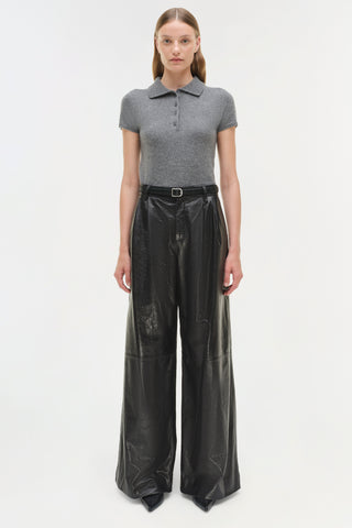 Kobie Wide Leg Leather Pant