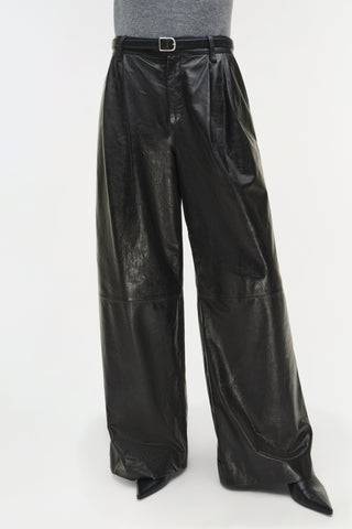 Kobie Wide Leg Leather Pant