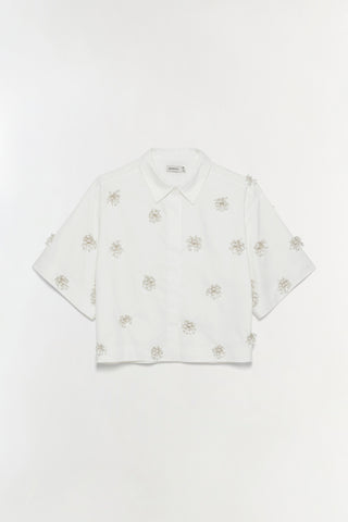 Cosmo Embellished Camp Shirt