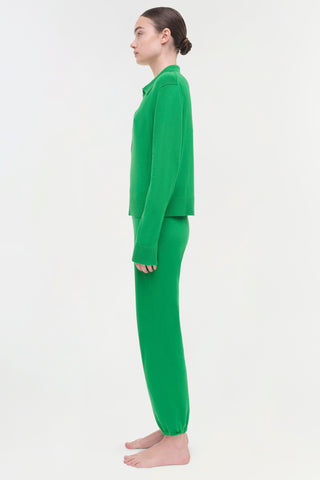 Cotton Cashmere Long Sleeve Polo