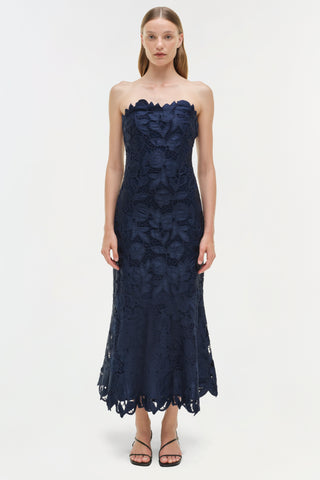 Valletta Strapless Embroidered Dress