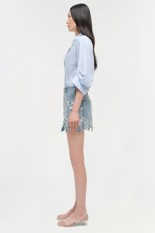 Winnie Floral Denim Mini Skirt