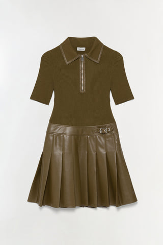 Linnie Knit Combo Midi Dress