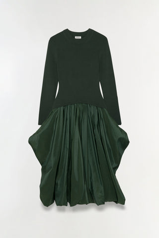 Kenlie Taffeta Knit Midi Dress