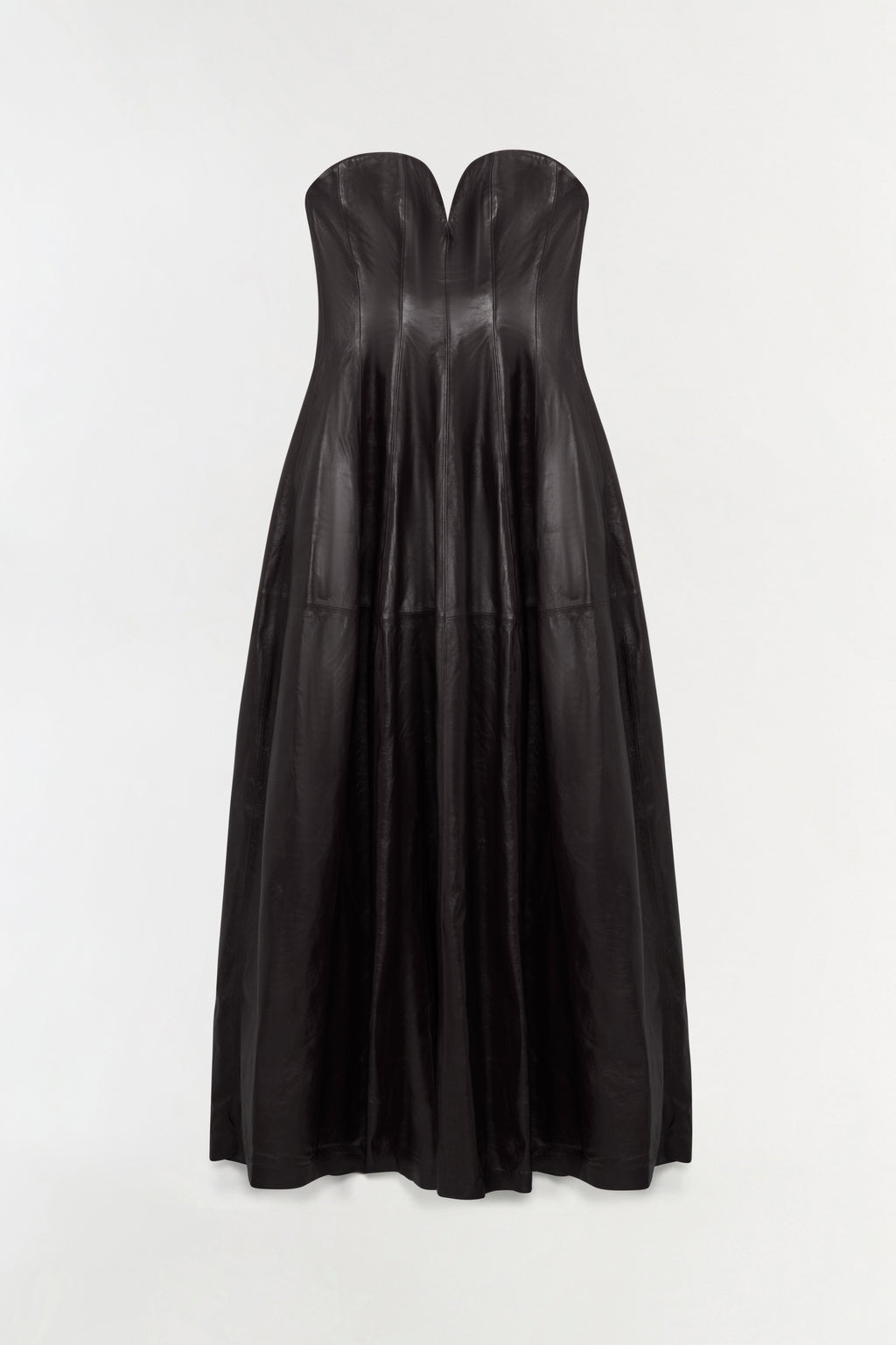 SIMKHAI Women's Carrington Leather Bustier Gown in Black, Size 00 SIMKHAI Women's Carrington Leather Bustier Gown in Black, Size 00
