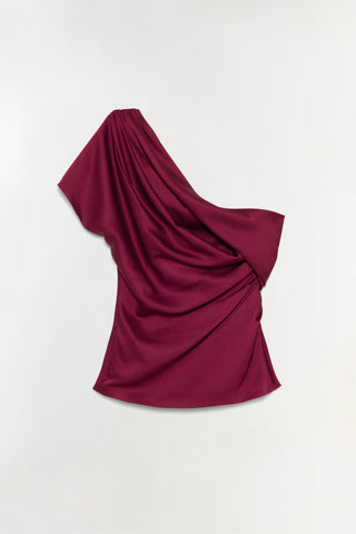 Phoebe Draped Satin Top
