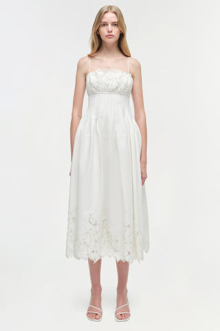 Lilianna Cotton Lace Midi Dress