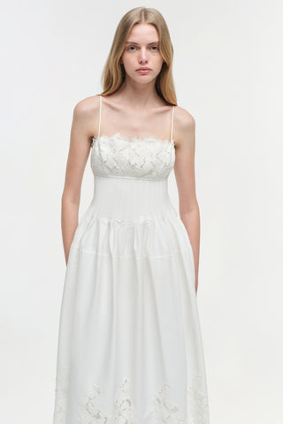 Lilianna Cotton Lace Midi Dress