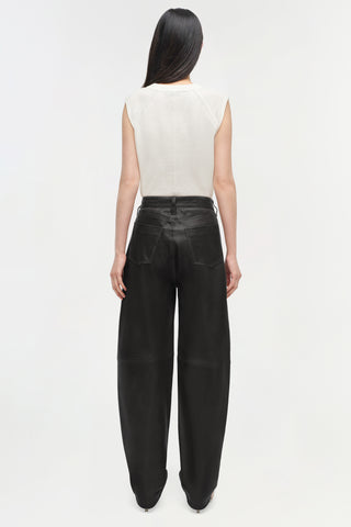 Waldon Leather Curved Leg Pant