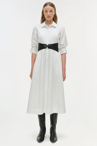 Olson Belted Cotton Midi Dress