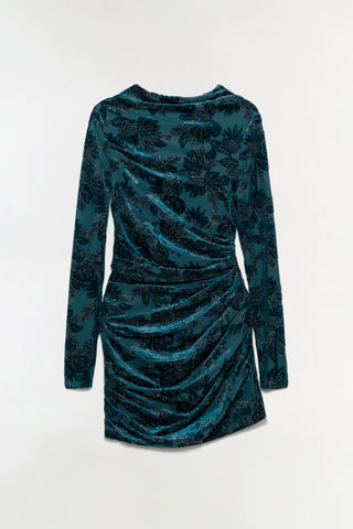 Vallyn Floral Velvet Mini Dress