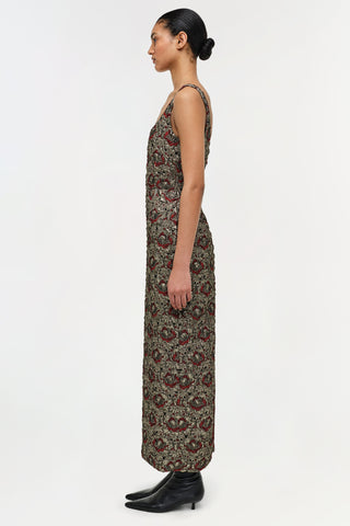 Ravenna Gilded Jacqaurd Midi Dress