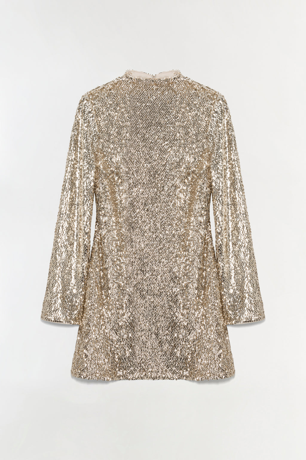 Simkhai Women's Opal Sequin Mini Long Sleeve Dress in Gold, Size 4 Simkhai Women's Opal Sequin Mini Long Sleeve Dress in Gold, Size 4
