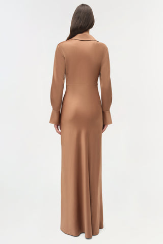 Adelle Draped Satin Gown