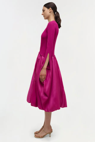 Kenlie Taffeta Knit Midi Dress